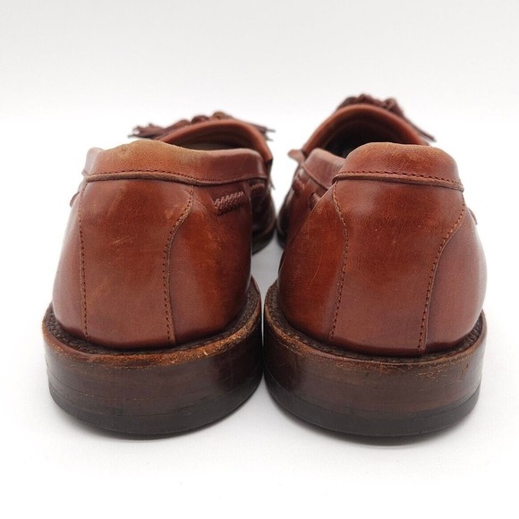 Allen Edmonds Mens 10 D Cody Brown Tassel Kiltie Weave Loafer Leather Dress Shoe - Picture 6 of 9